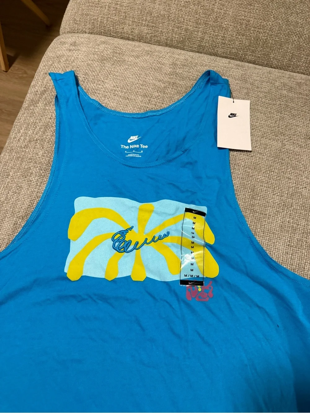 Nike Mens' Blue Graphic Tank